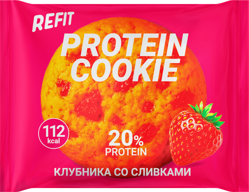 

Печенье протеиновое Refit Клубника со сливками 40 г