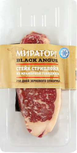 

Стейк из мраморной говядины Мираторг Стриплойн замороженный 320 г