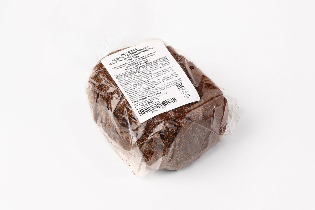 

Изделие хлебобулочное ВкусВилл Бородинский бездрожжевой, нарезка 400 г