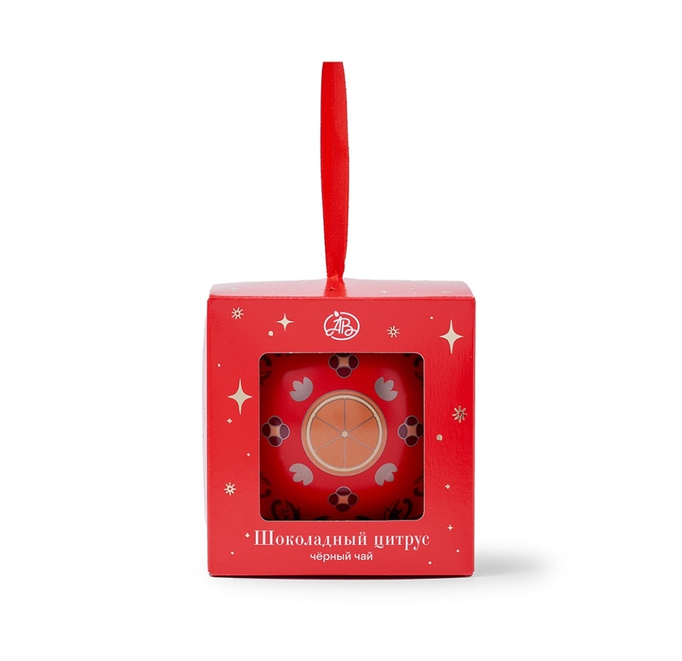 

Чай черный Азбука Вкуса Шоколадный цитрус Новогодний шар 20 г