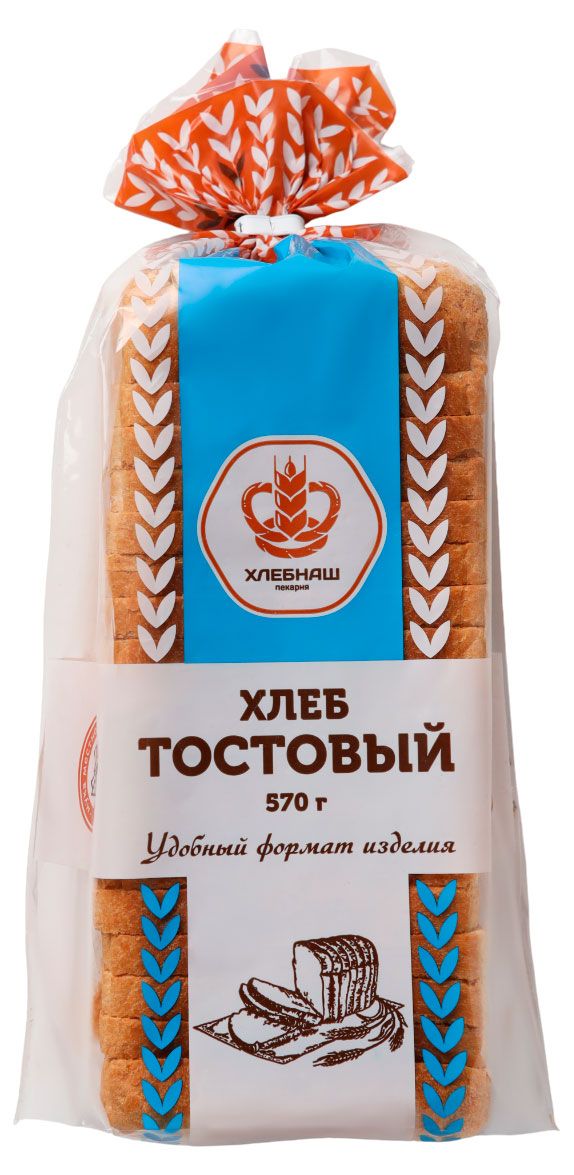 

Хлеб пшеничный Хлебнаш тостовый в нарезке 570 г