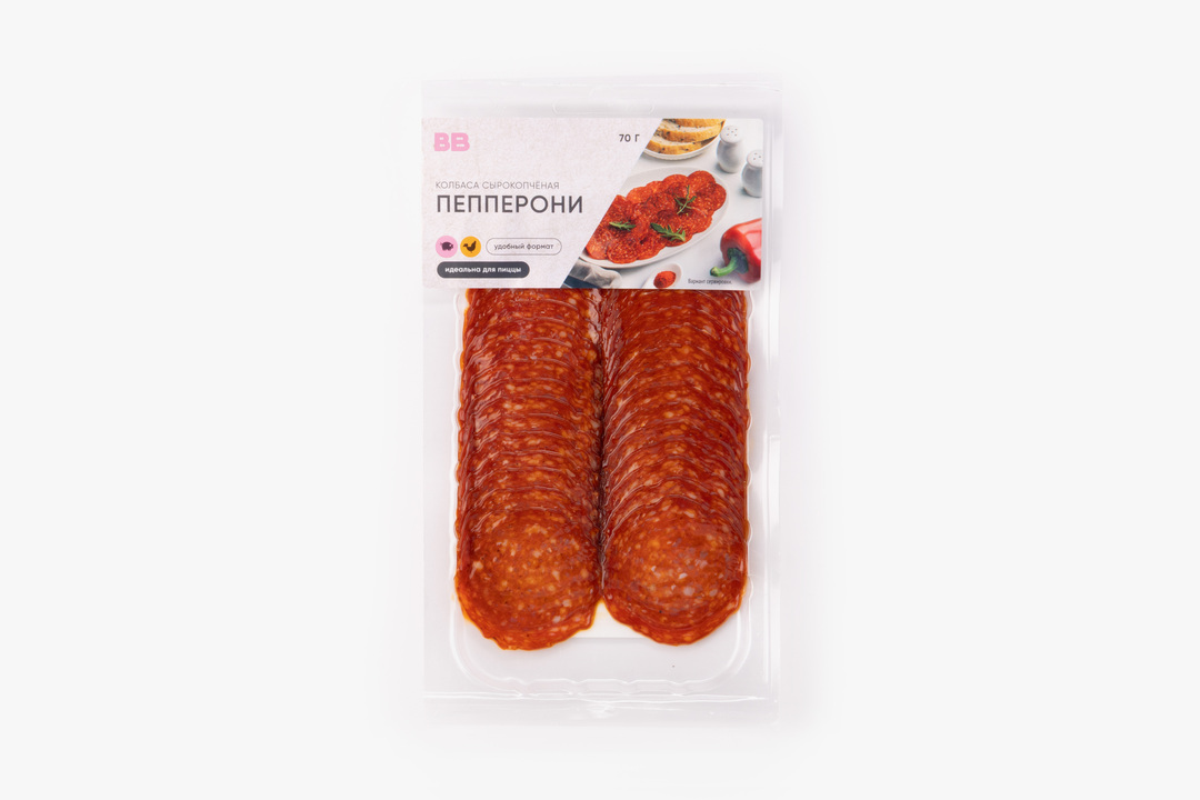 

Колбаса Пепперони ВкусВилл с/к нарезка 70 г