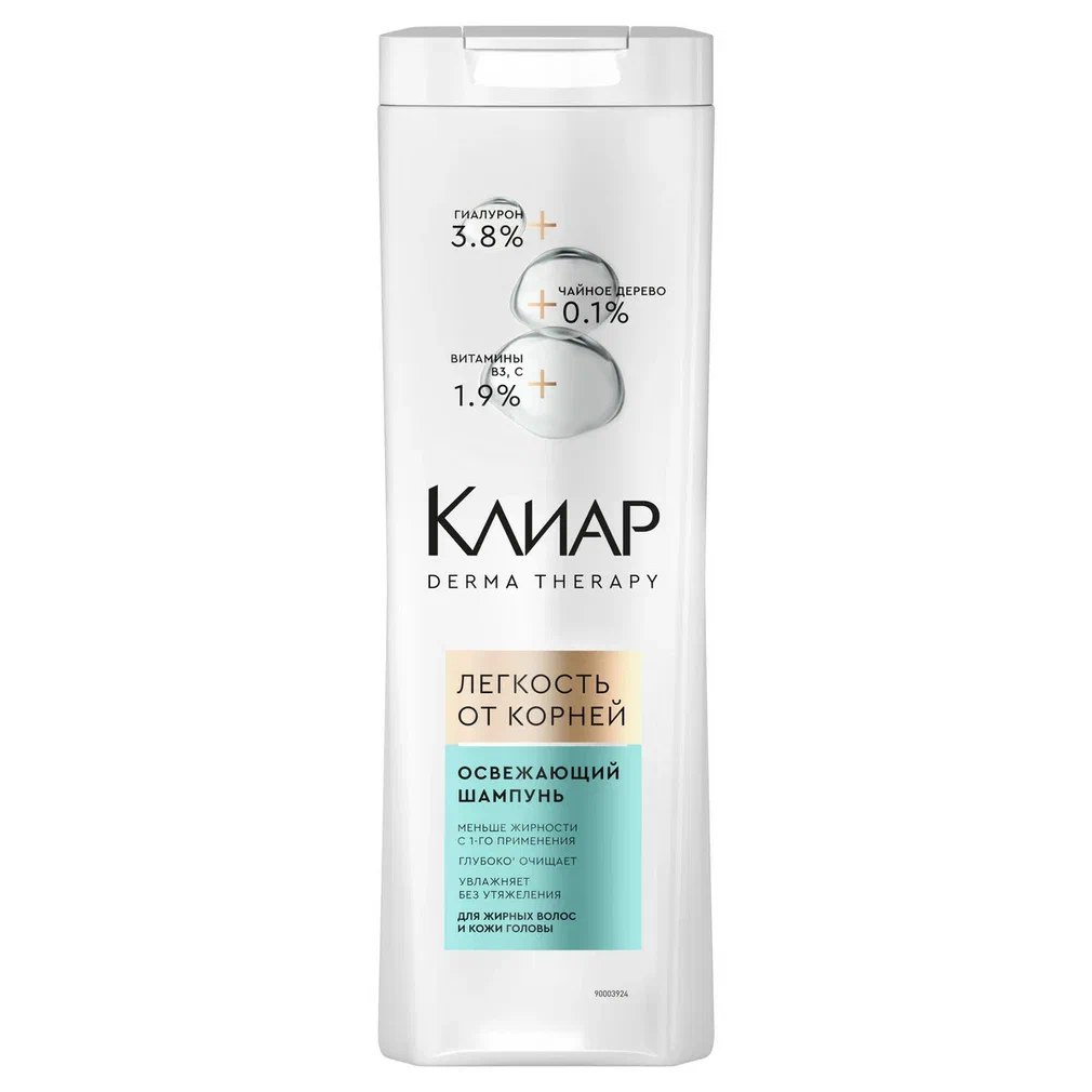 

Освежающий шампунь для волос Клиар Derma Therapy Лёгкость от корней 380 мл