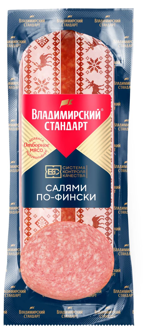 

Колбаса Владимирский Стандарт Салями по-фински полукопченая 350 г