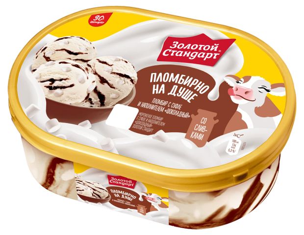 

Мороженое Золотой стандарт Суфле и шоколад 445 г