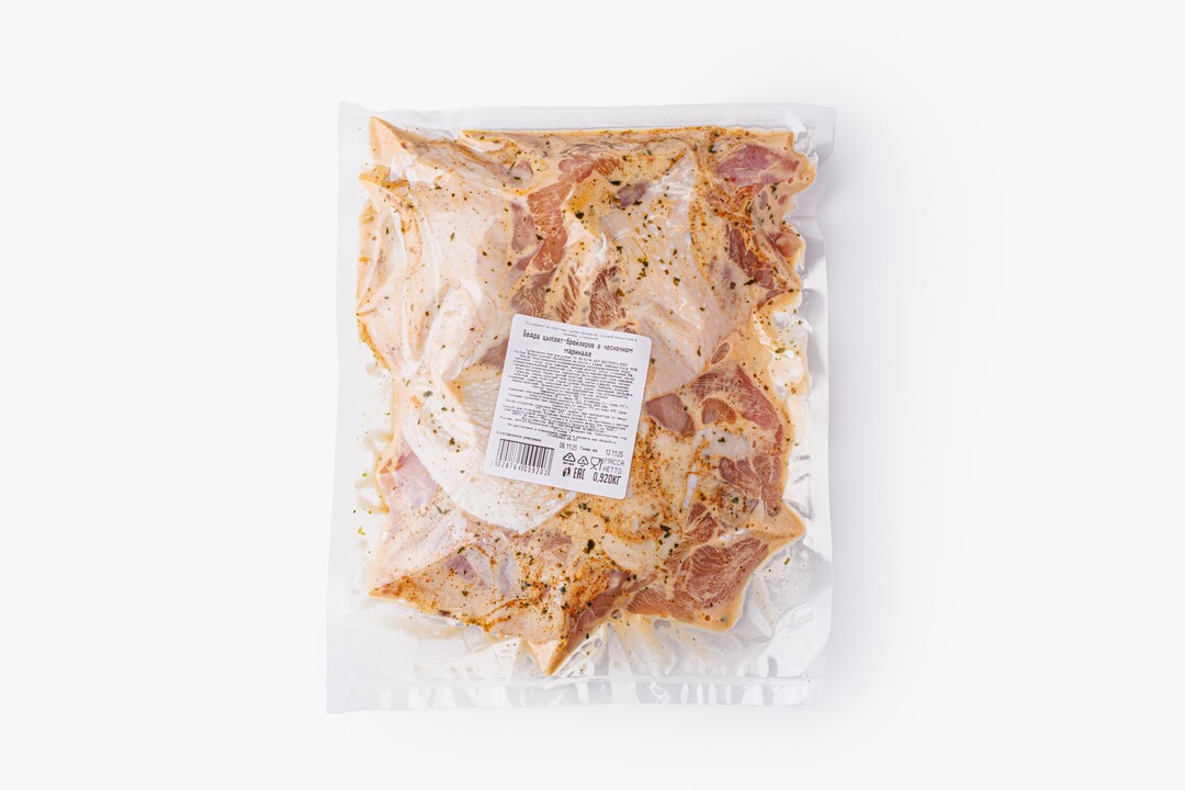 

Бедра ВкусВилл цыплят-бройлеров в чесночном маринаде вес