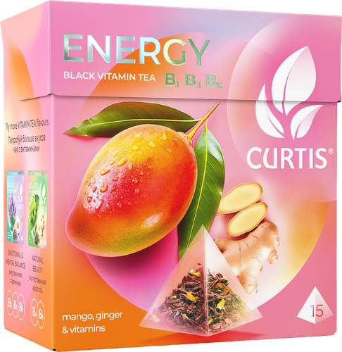 

Чай чёрный Curtis Energy имбирь-манго и витамины 15 пирамидок 25.5 г