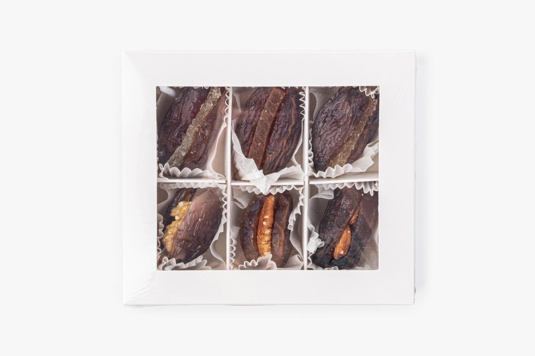 

Ассорти фиников ВкусВилл с ореховой и мармеладной начинкой 150 г