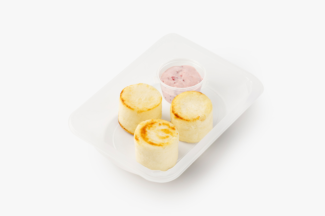 

Сырники ВкусВилл Нежные с брусничной сгущенкой 190 г