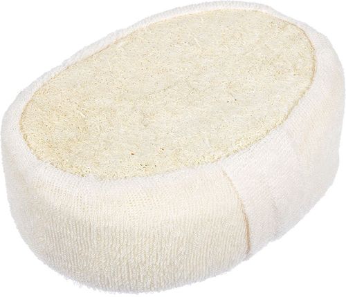 

Мочалка для душа Банные штучки из люфы, спонж мягкий с хлопком 40002