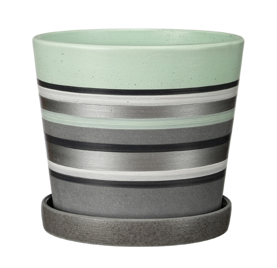 

Горшок с поддоном Гренландия бирюзовый конус №2