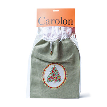 

Мешок новогодний Carolon с вышивкой Ёлочка большой 36 х 53 см