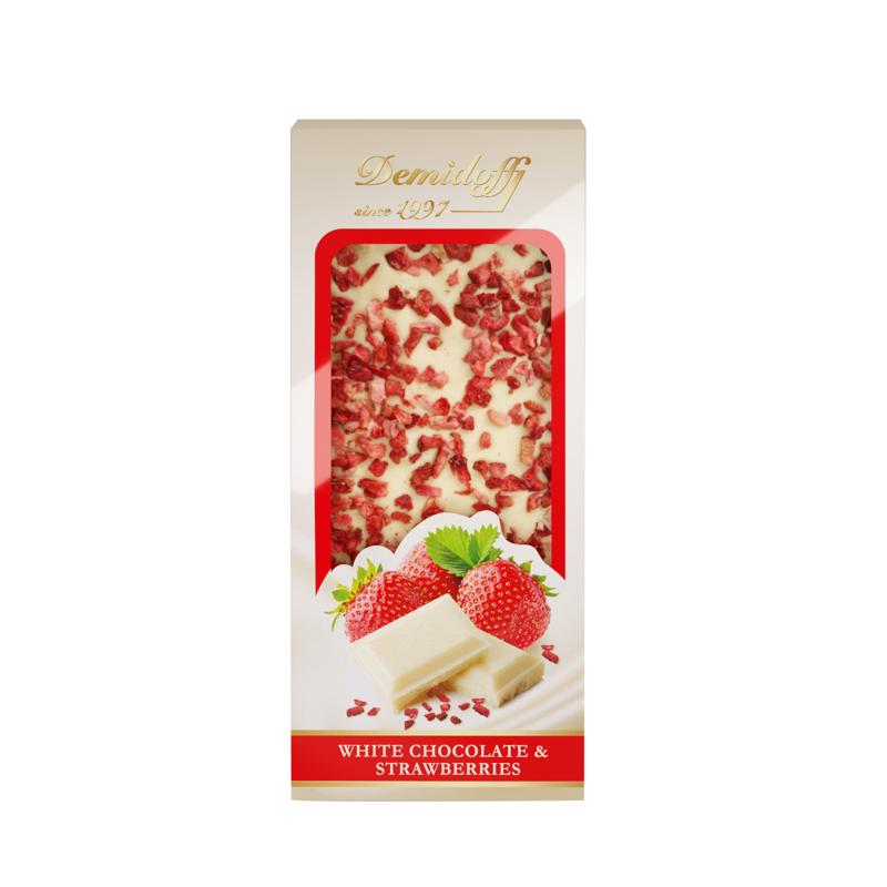 

Белый шоколад A.&A.Demidoff Клубника 80 г