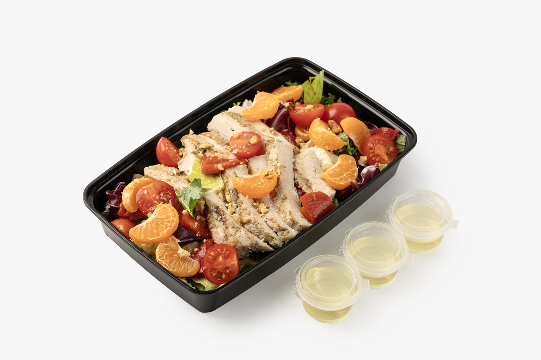 

Большая порция салата ВкусВилл Снегурочка с мандаринами 750 г