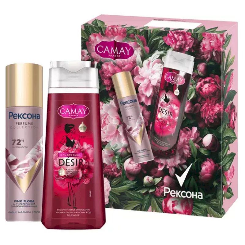 

Набор подарочный Camay Парфюмированная коллекция гель для душа 250 мл и дезодорант Рексона 150 мл
