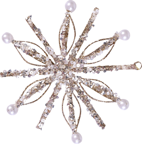 

Украшение елочное Homeclub Ажурная снежинка с глиттером 11 х 12 х 2 см