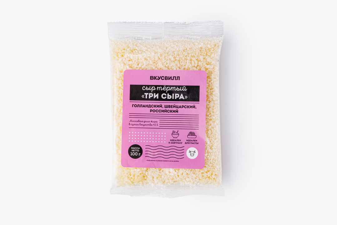 

Сыр "Три сыра" тертый ВкусВилл