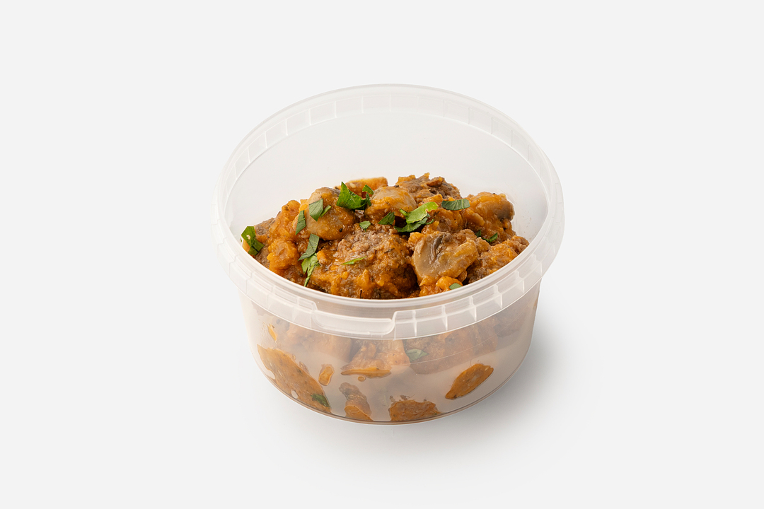 

Митболы из говядины ВкусВилл с шампиньонами и тыквенным соусом 270 г