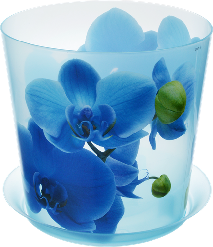 

Кашпо Орхидея с подставкой 1.2 л 12.5 х 10.5 х 12.5 см дизайн в ассортименте