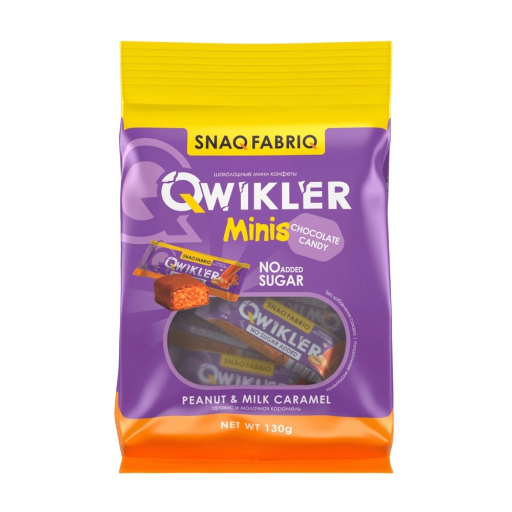 

Батончик Snaq Fabriq Qwikler Minis Мягкий грильяж с арахисом 130 г
