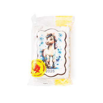 

Пряник новогодний Покровский пряник Символ Года в шоколадной глазури с начинкой из сгущенки и грецких орехов 130 г