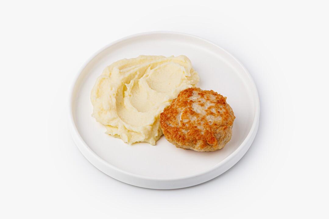 

Оладьи куриные ВкусВилл с картофельным пюре 250 г