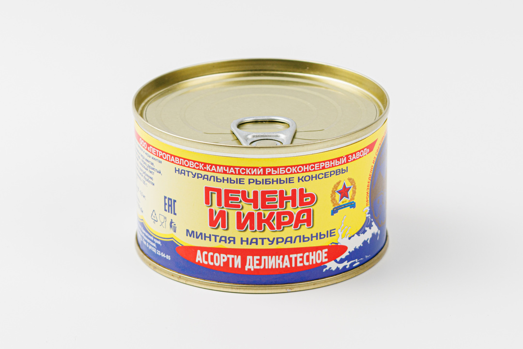 

Печень и икра минтая натуральные 220 г