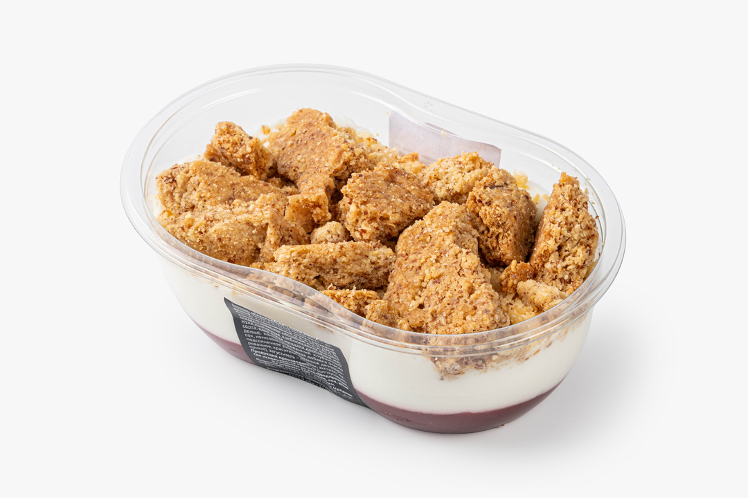 

Десерт клубничный ВкусВилл с крамблом 250 г