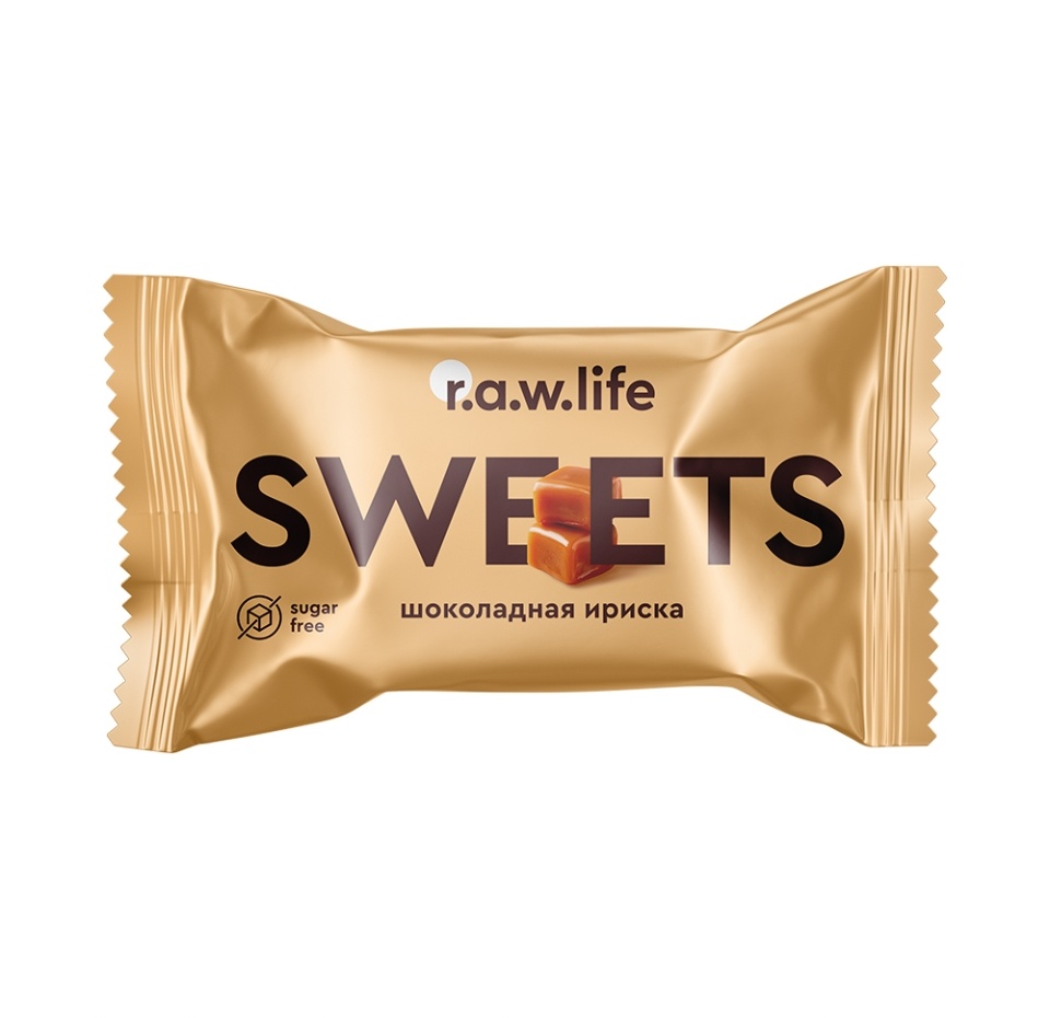 

Конфета шоколадно-фруктовая R.A.W.Life Шоколадная ириска 17 г