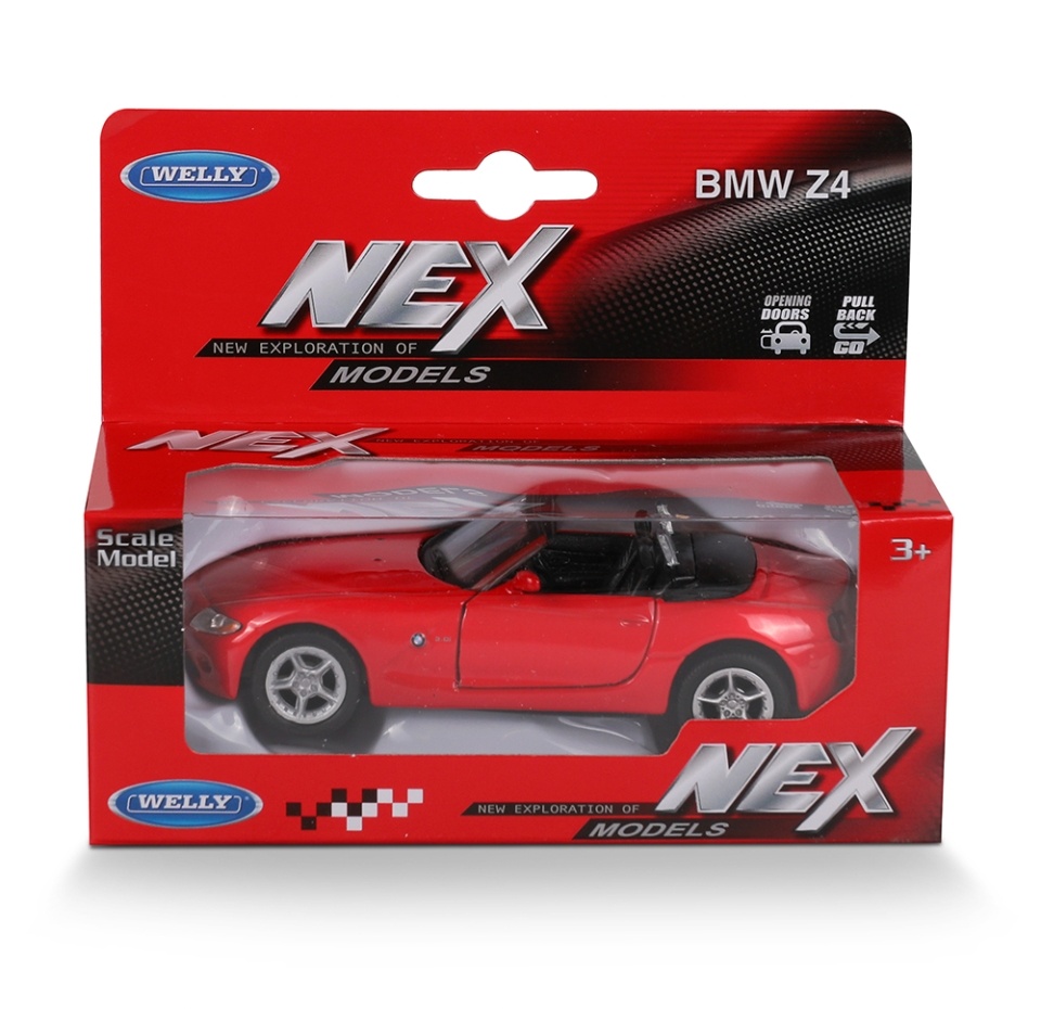 

Игрушка Welly модель машины 1:38 с пруж. мех., в ассортименте, Bmw z4 (Convertible), Китай