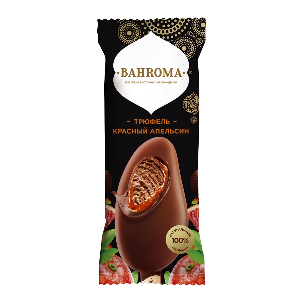 

Мороженое Bahroma двухслойное трюфель и красный апельсин в шоколаде 75 г