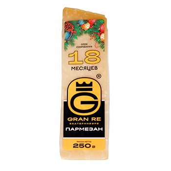 

Сыр твердый Gran Re Пармезан 40% выдержка 18 месяцев 250 г