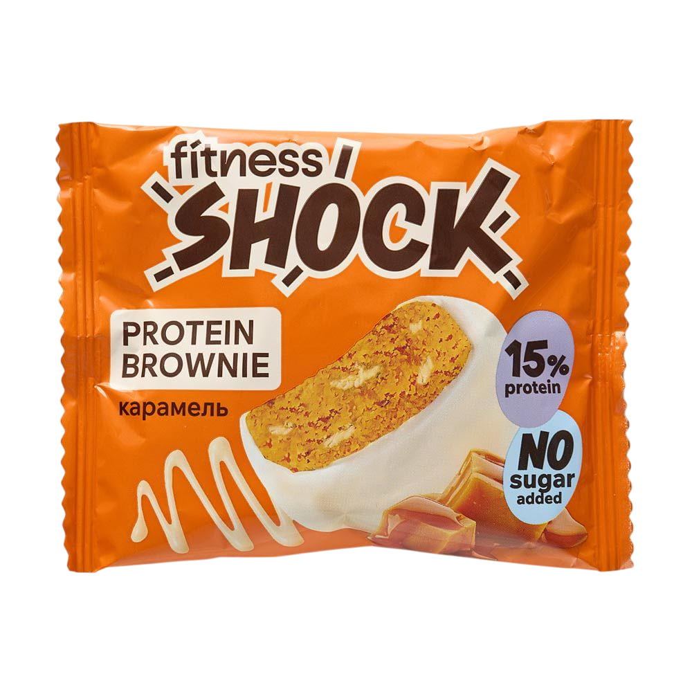 

Бисквит протеиновый FitnesShock Брауни Карамель без сахара 50 г