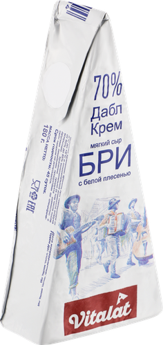 

Сыр Vitalat мягкий Бри Дабл Крем 70% без змж 180 г