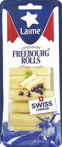 

Сыр твердый Laime Фрибург роллы 49% 100 г