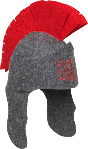 

Шапка для бани ГлавБаня Гладиатор из войлока серая