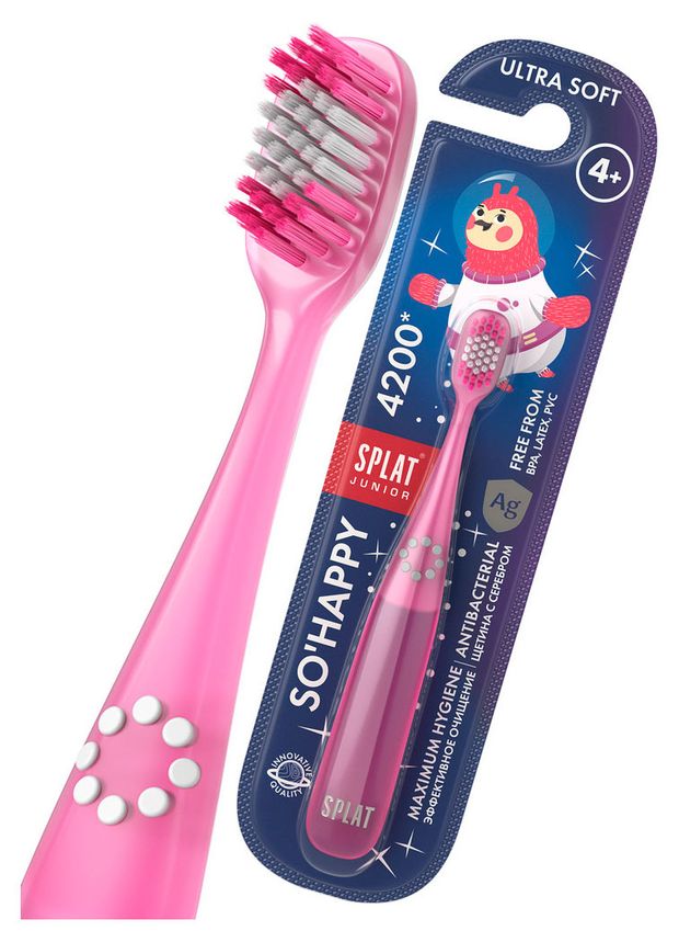 

Зубная щетка Splat Junior Ultra Soft 4200 детская с ионами серебра цвет в ассортименте