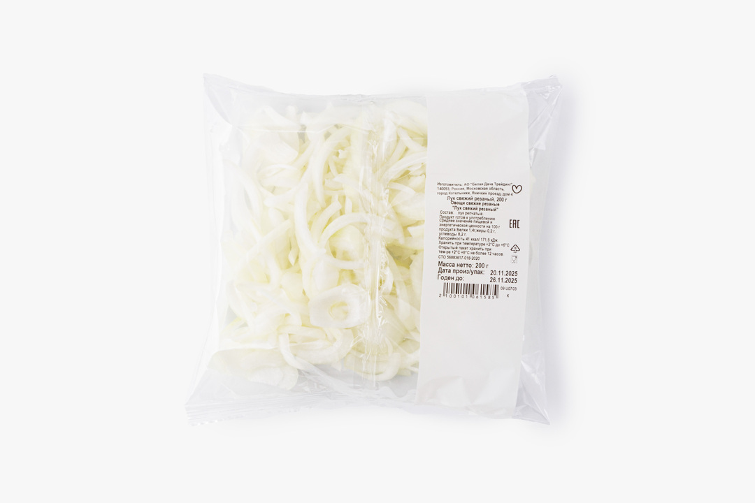 

Лук свежий резаный 200 г