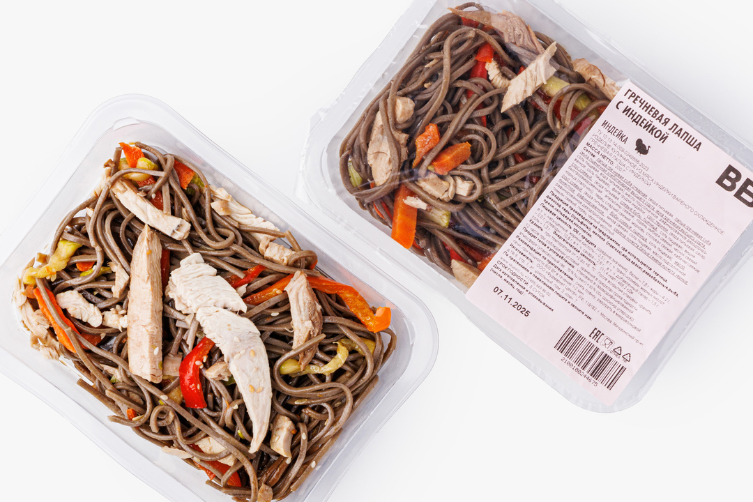 

Гречневая лапша с индейкой ВкусВилл 200 г