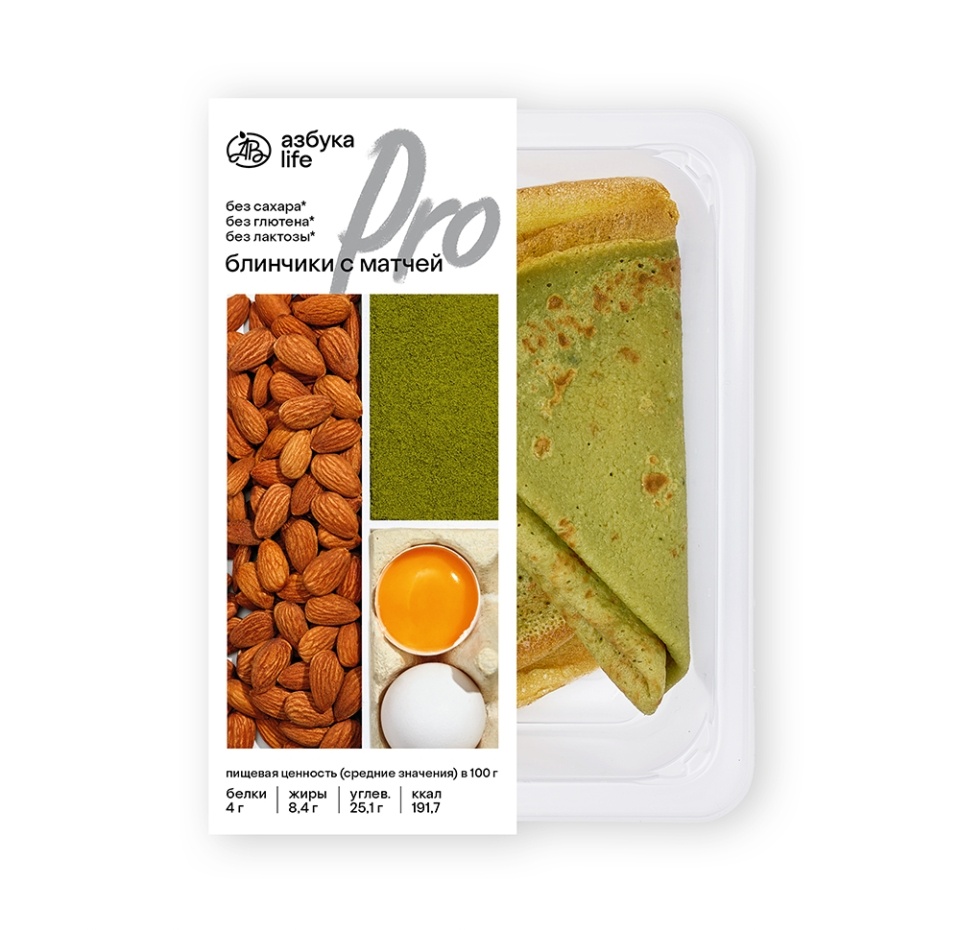 

Блинчики Азбука Life Pro с матчей 100 г