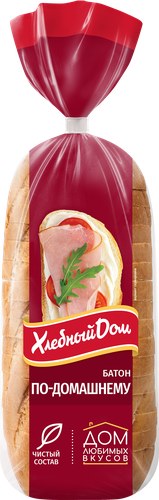 

Батон нарезной Хлебный дом По-Домашнему в нарезке 300 г