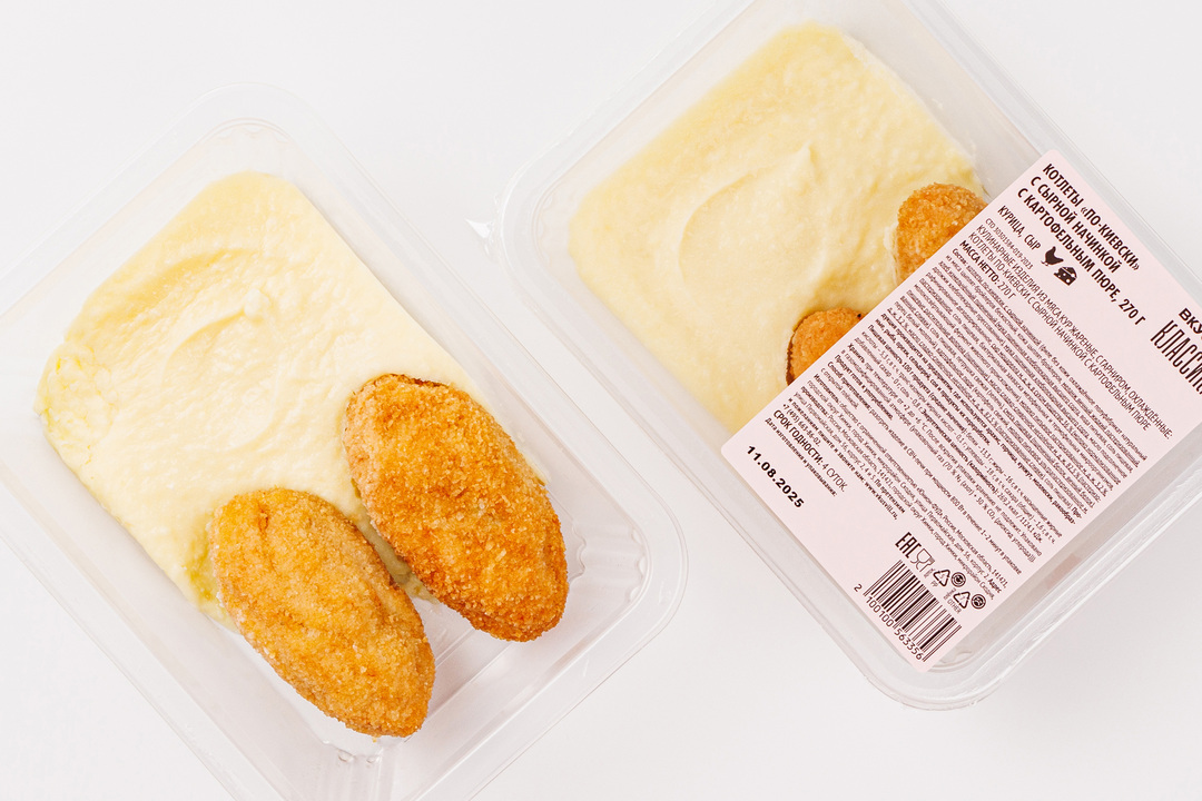 

Котлеты ВкусВилл По-киевски с сырной начинкой с картофельным пюре 270 г