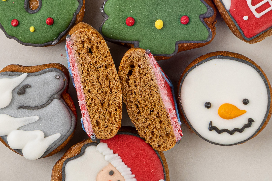 

Пряники-мини имбирные ВкусВилл Рождественское ассорти в банке 100 г