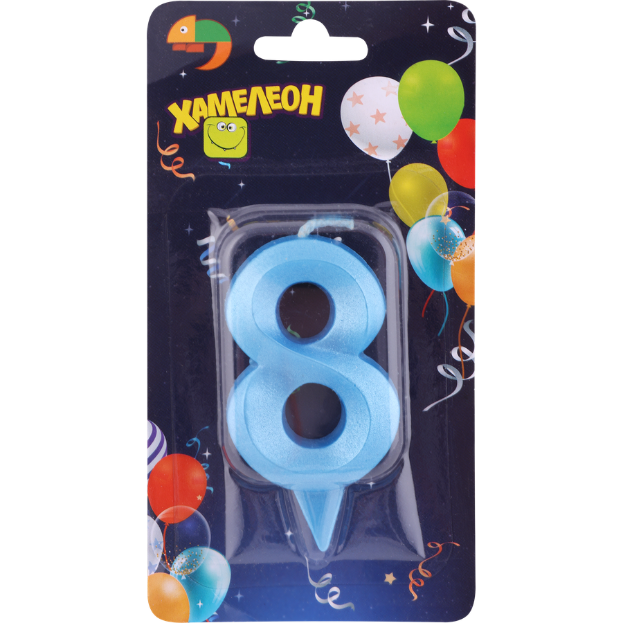 

Свеча Хамелеон Цифра 8 Грань 1 шт. цвет в ассортименте