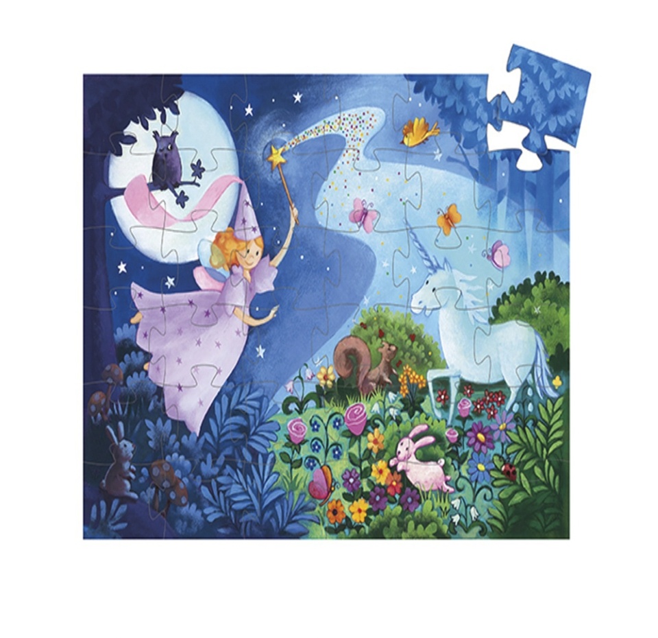 

Пазл «Фея и единорог» 4+, Djeco, 36 деталей, Франция