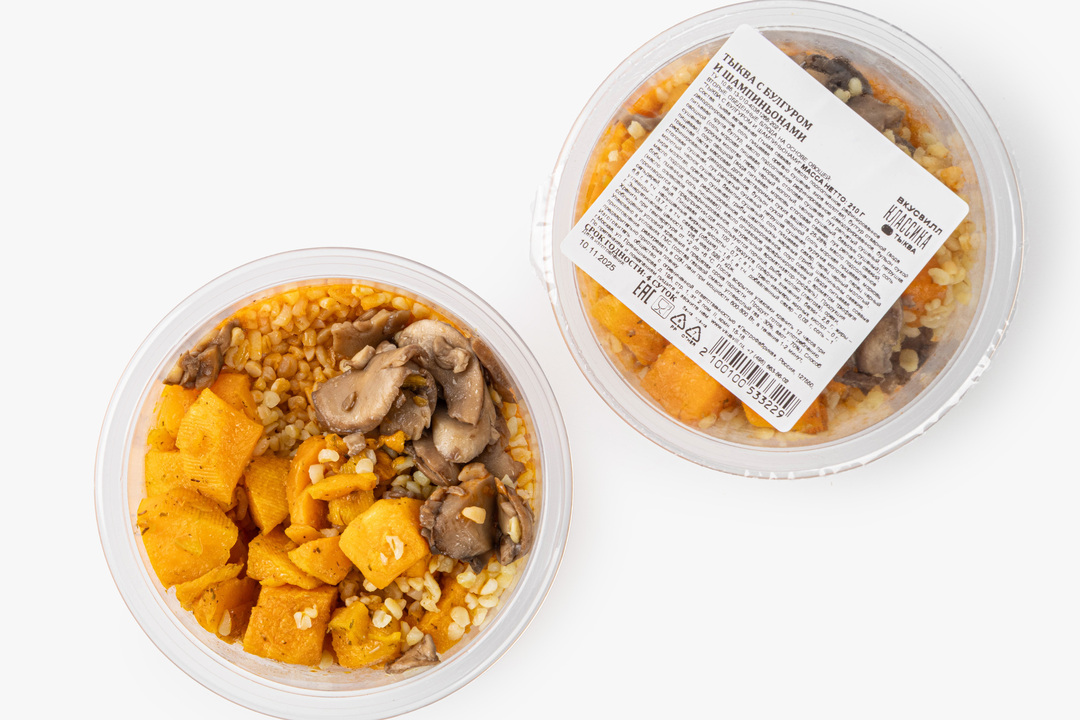 

Тыква с булгуром и шампиньонами 210 г