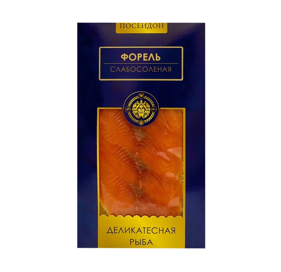 

Форель слабосоленая Посейдон Премиум ломтики 100г в/у, Россия