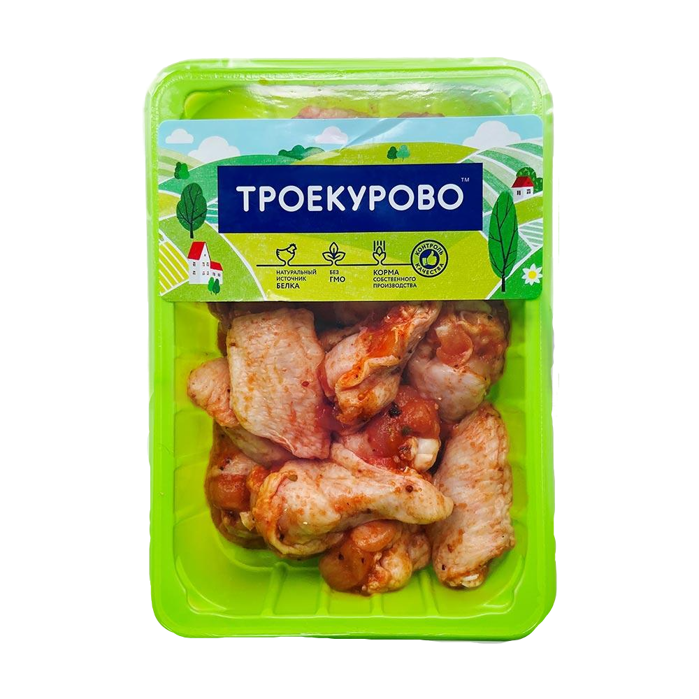 

Крылышки цыпленка Троекурово пикантные в маринаде охлажденные 700 г