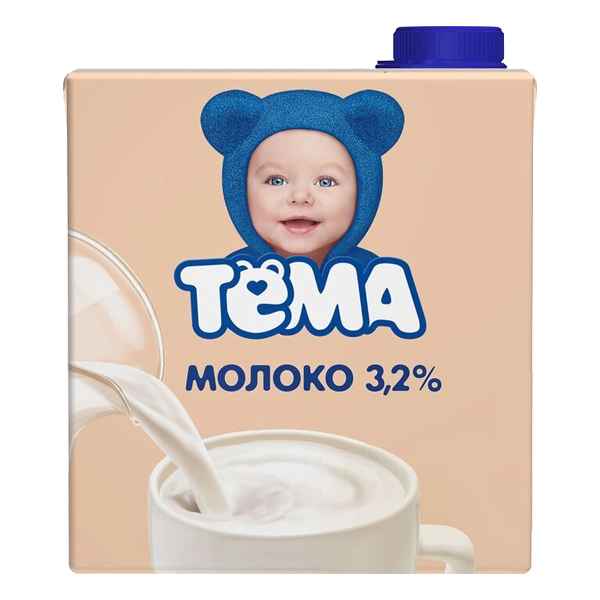 

Молоко Тёма ультрапастеризованное 3.2% 500 мл