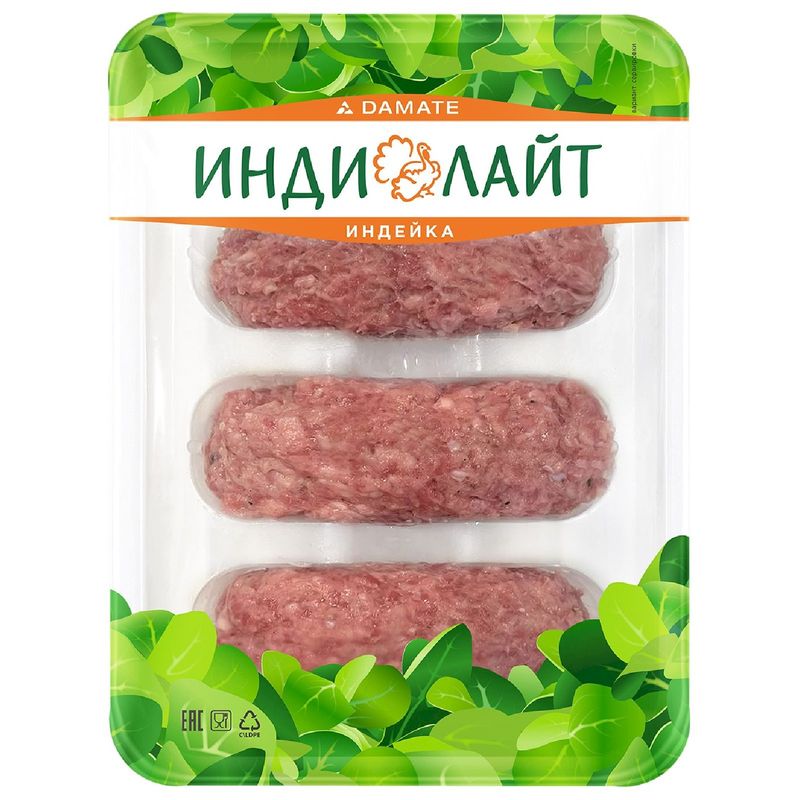 

Котлеты Индилайт рубленые из мяса индейки 340 г